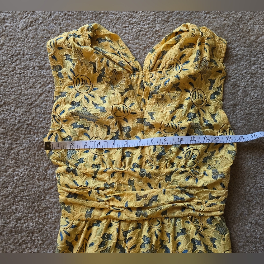 Plenty Tracy Reese Niki Dress In Gardentrellis Style Yellow/blue - Picture 6 of 9